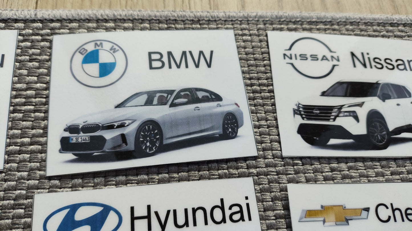 Auto marku kartiņas