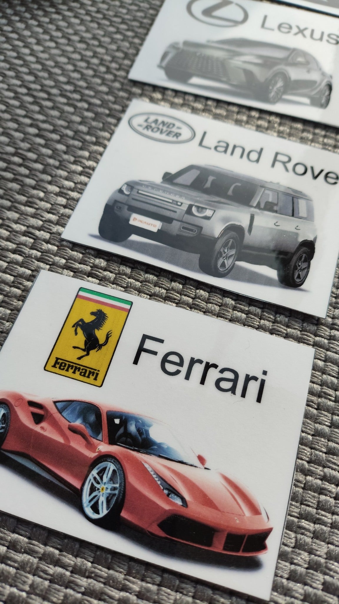 Auto marku kartiņas