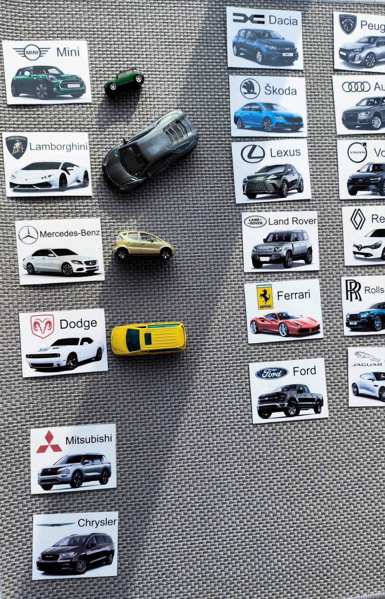 Auto marku kartiņas