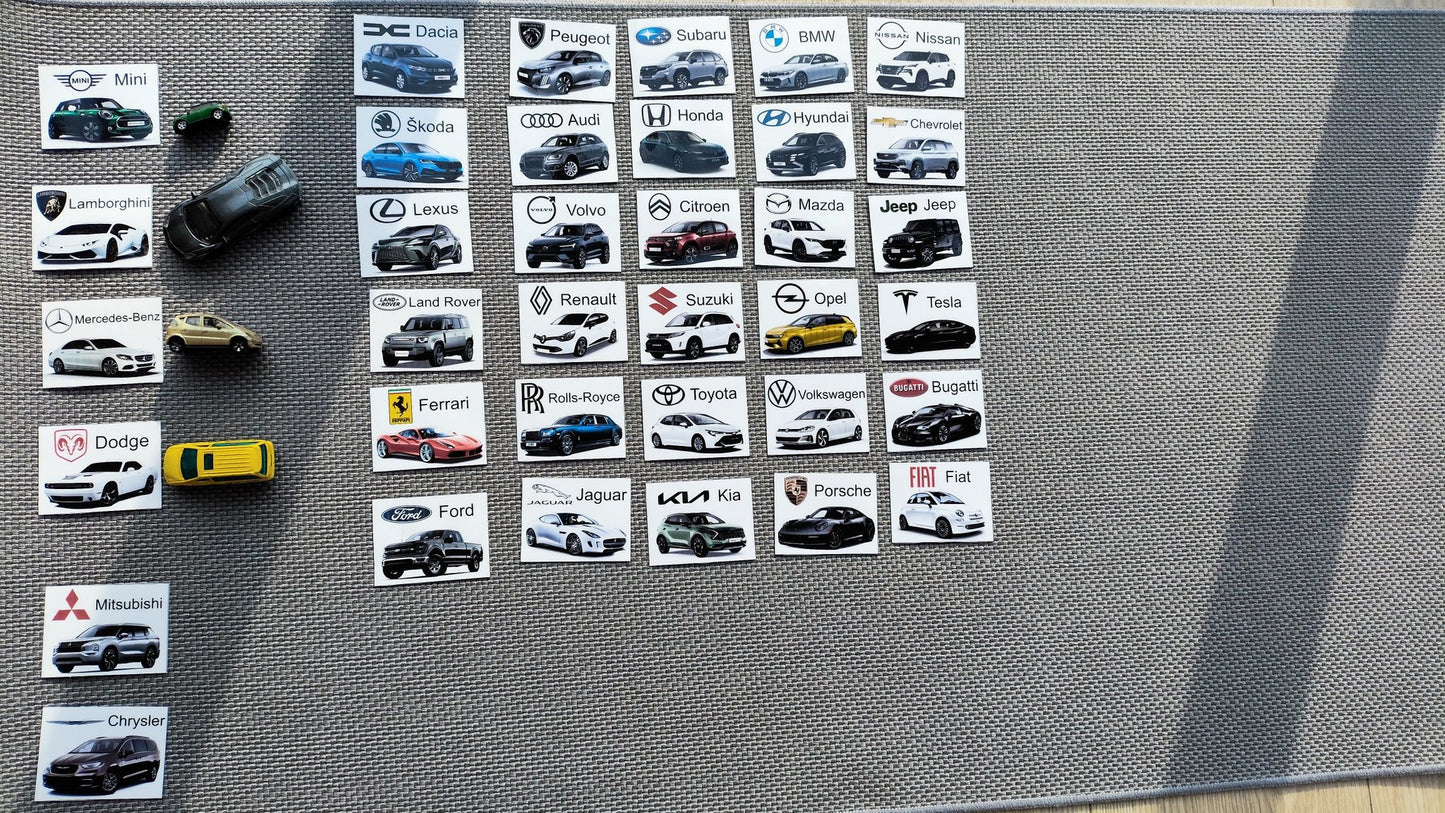Auto marku kartiņas