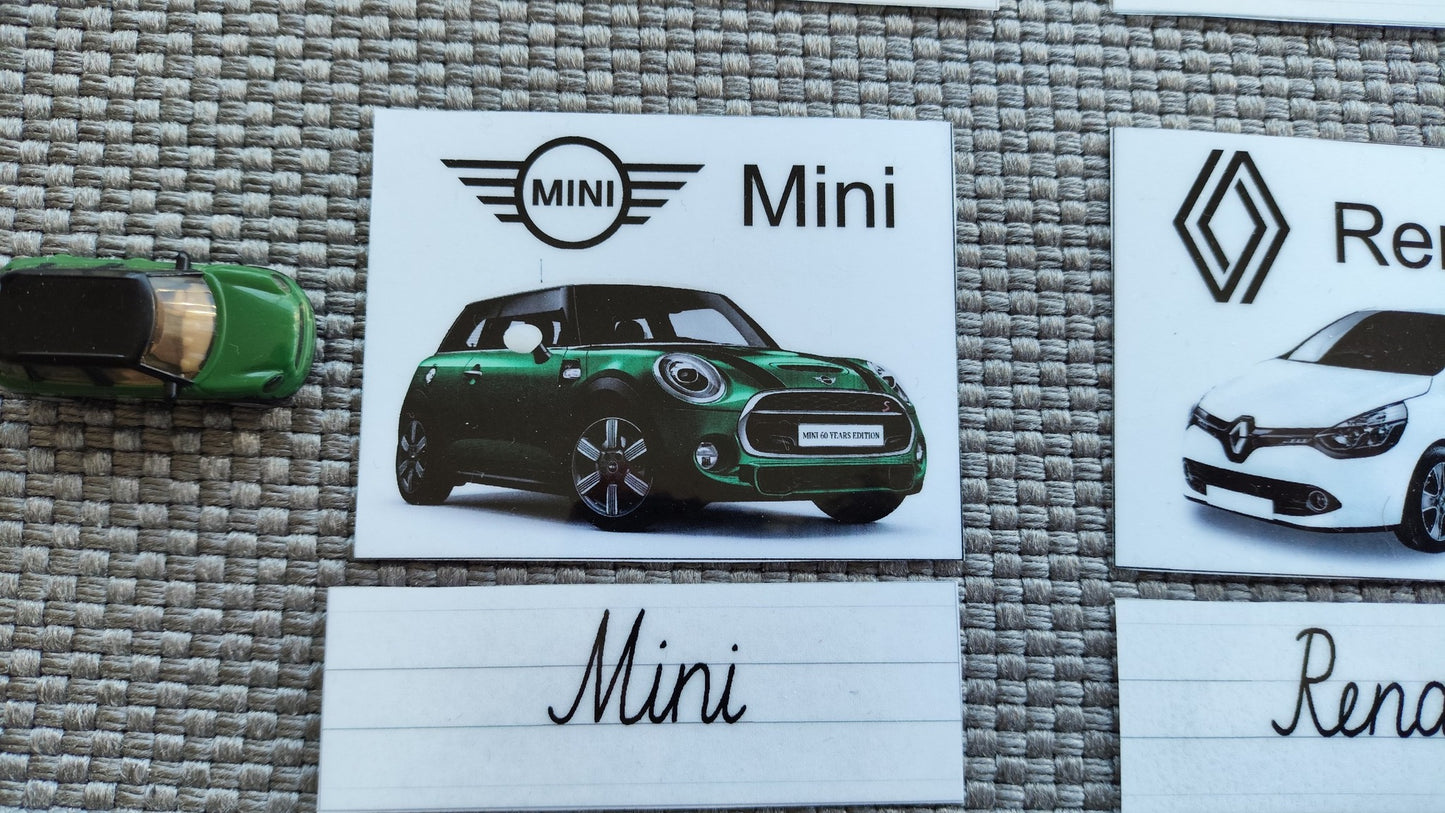 Auto marku kartiņas