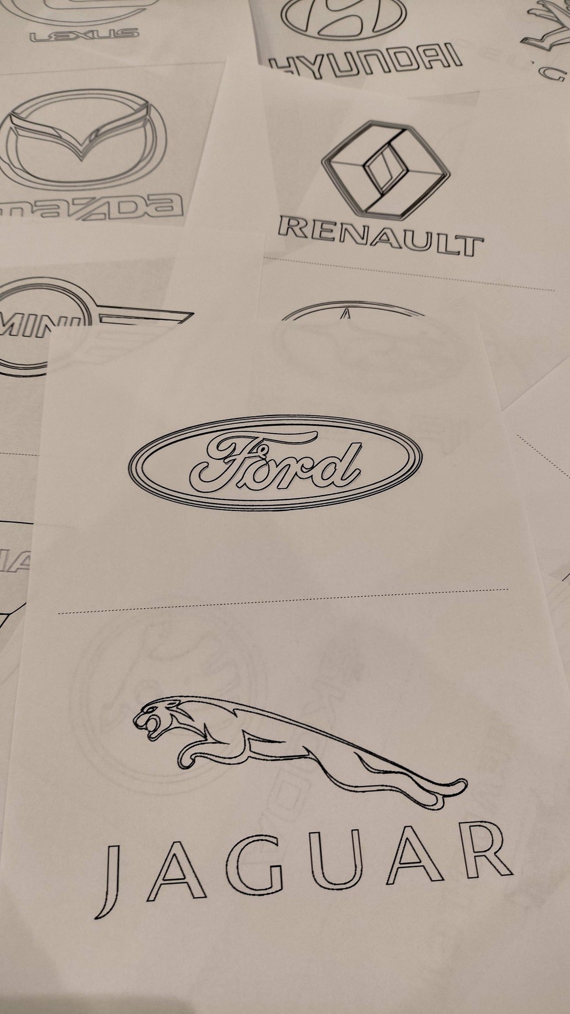 Auto marku kartiņas