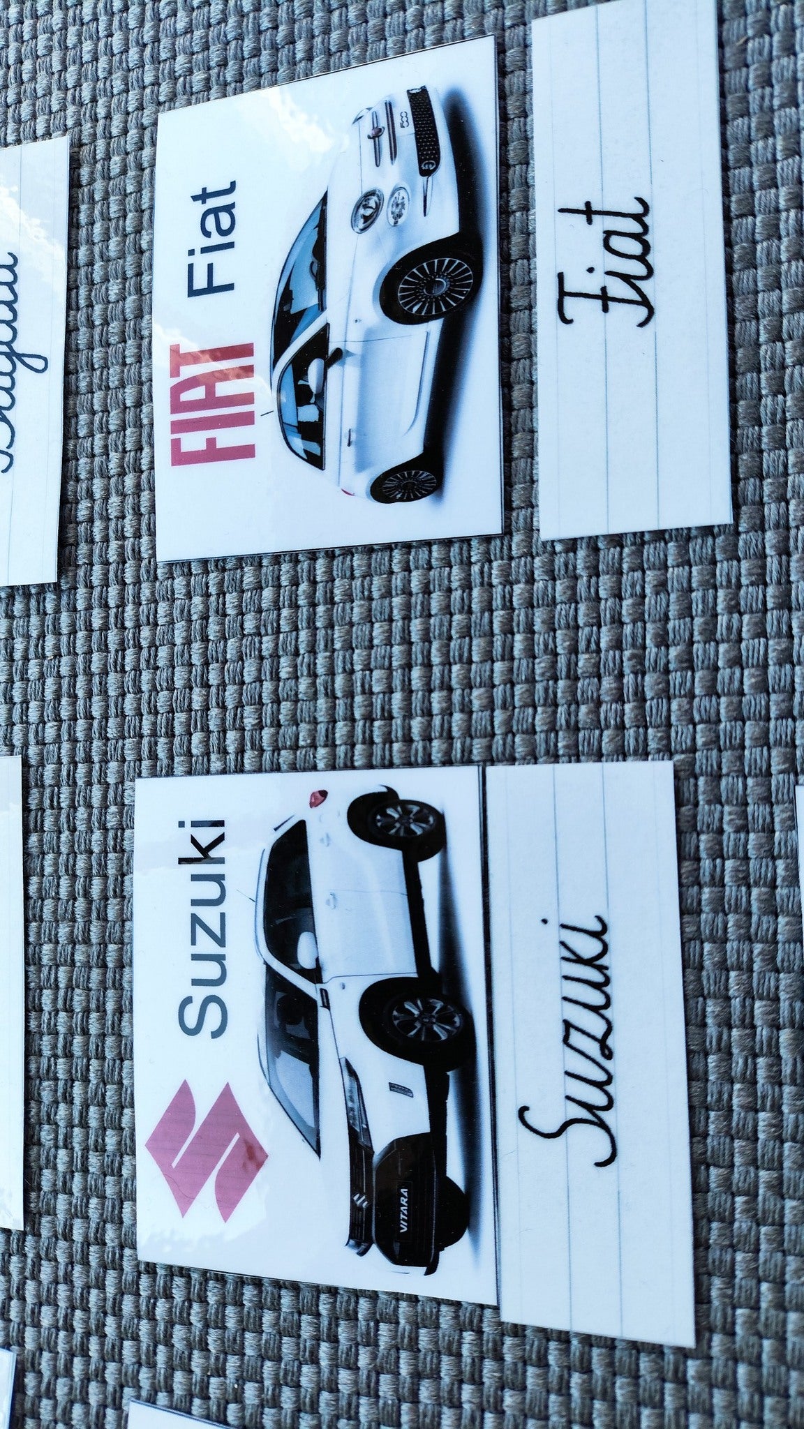 Auto marku kartiņas