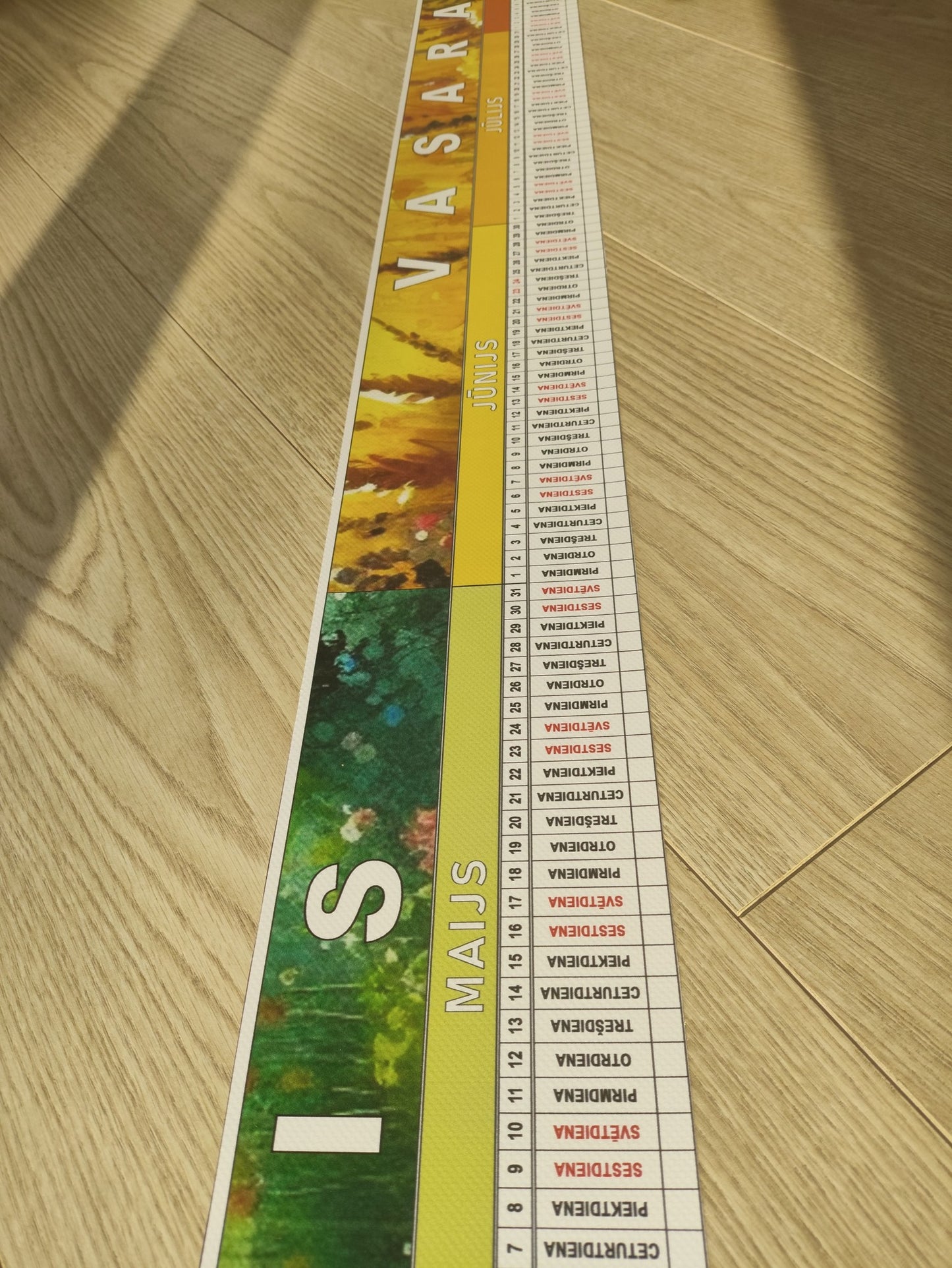 Lineārs kalendārs no 1.septembra līdz 31.augustam