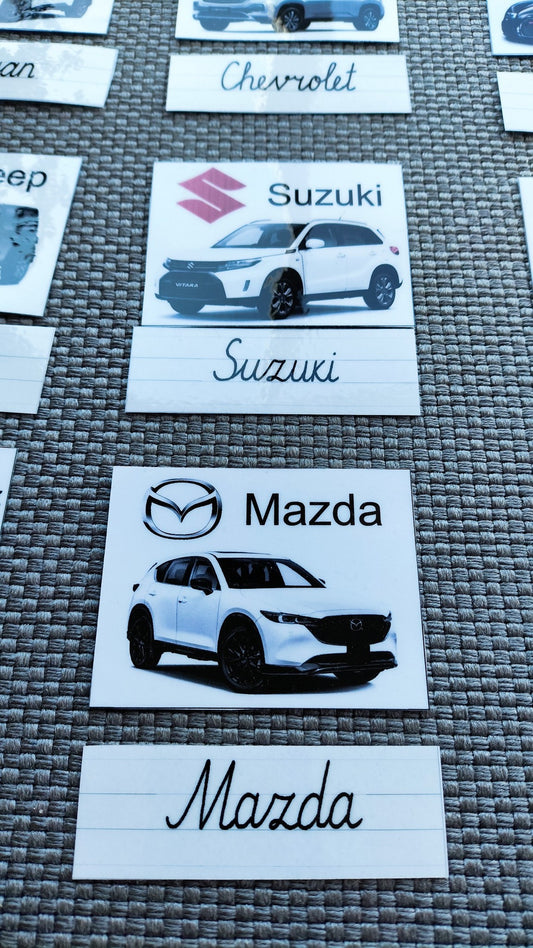 Auto marku kartiņas