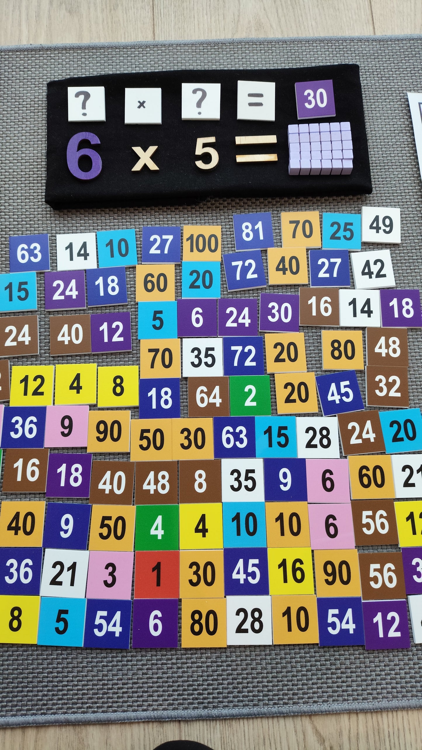 Plastikāta reizināšanas kartiņas