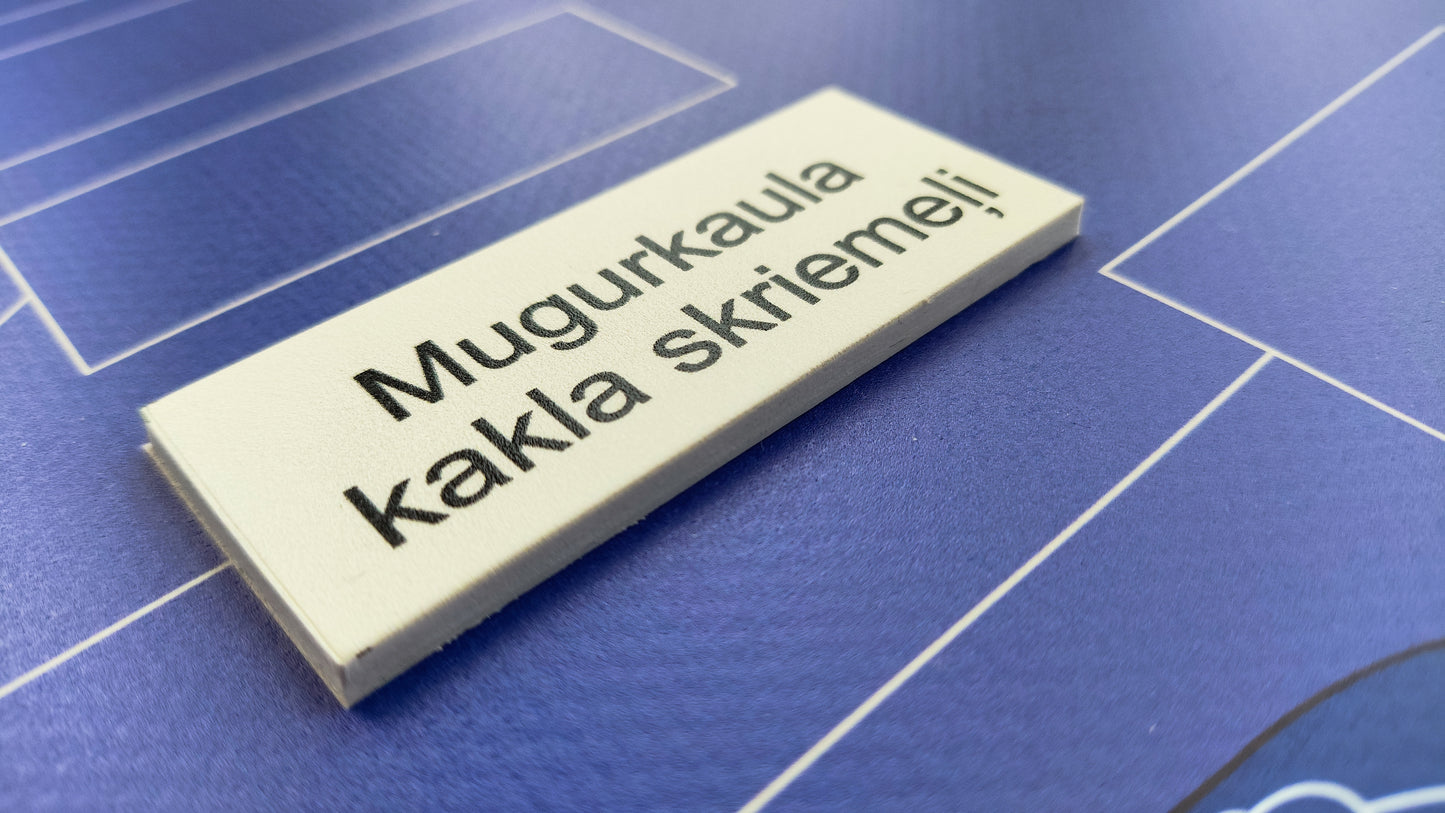 Cilvēka skeleta kaulu nosaukumu kartiņas