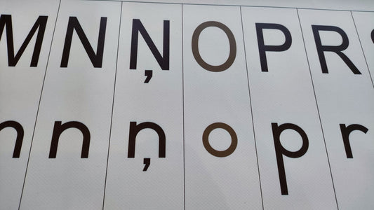 Burtu lente. Drukātie lielie un mazie burti